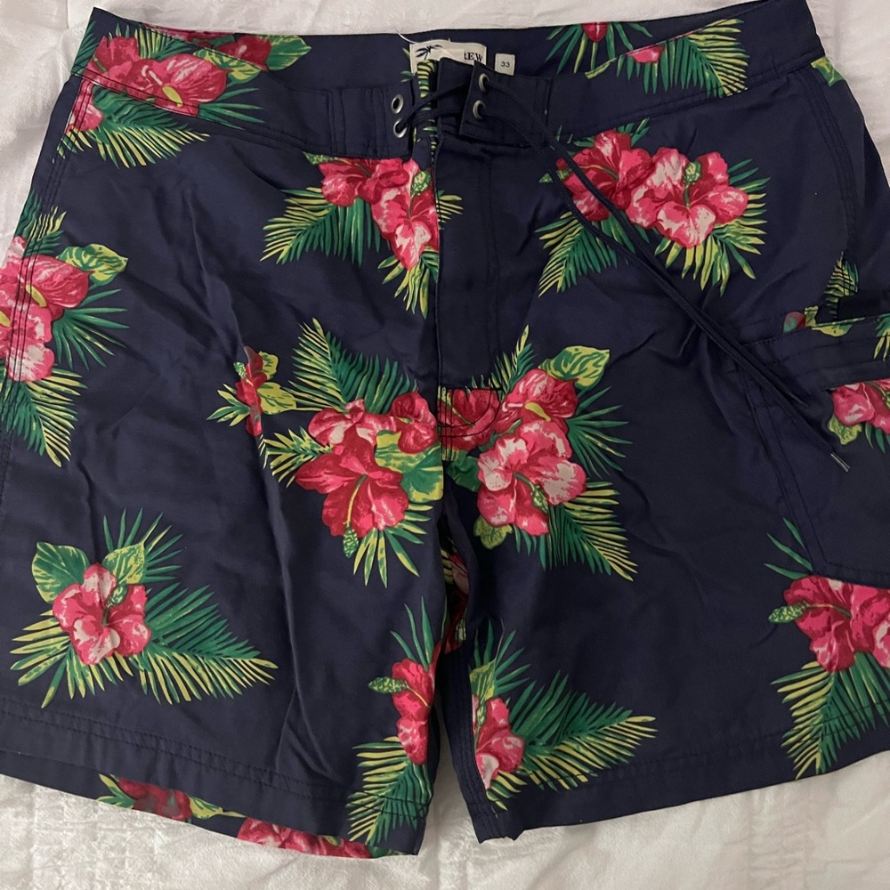 Men’s J. Crew Tropical Print Swim Shorts